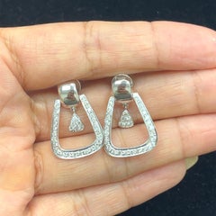 14K Diamond Drop Earrings 0.81 cts