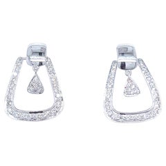 14K Diamond Drop Earrings 0.81 cts