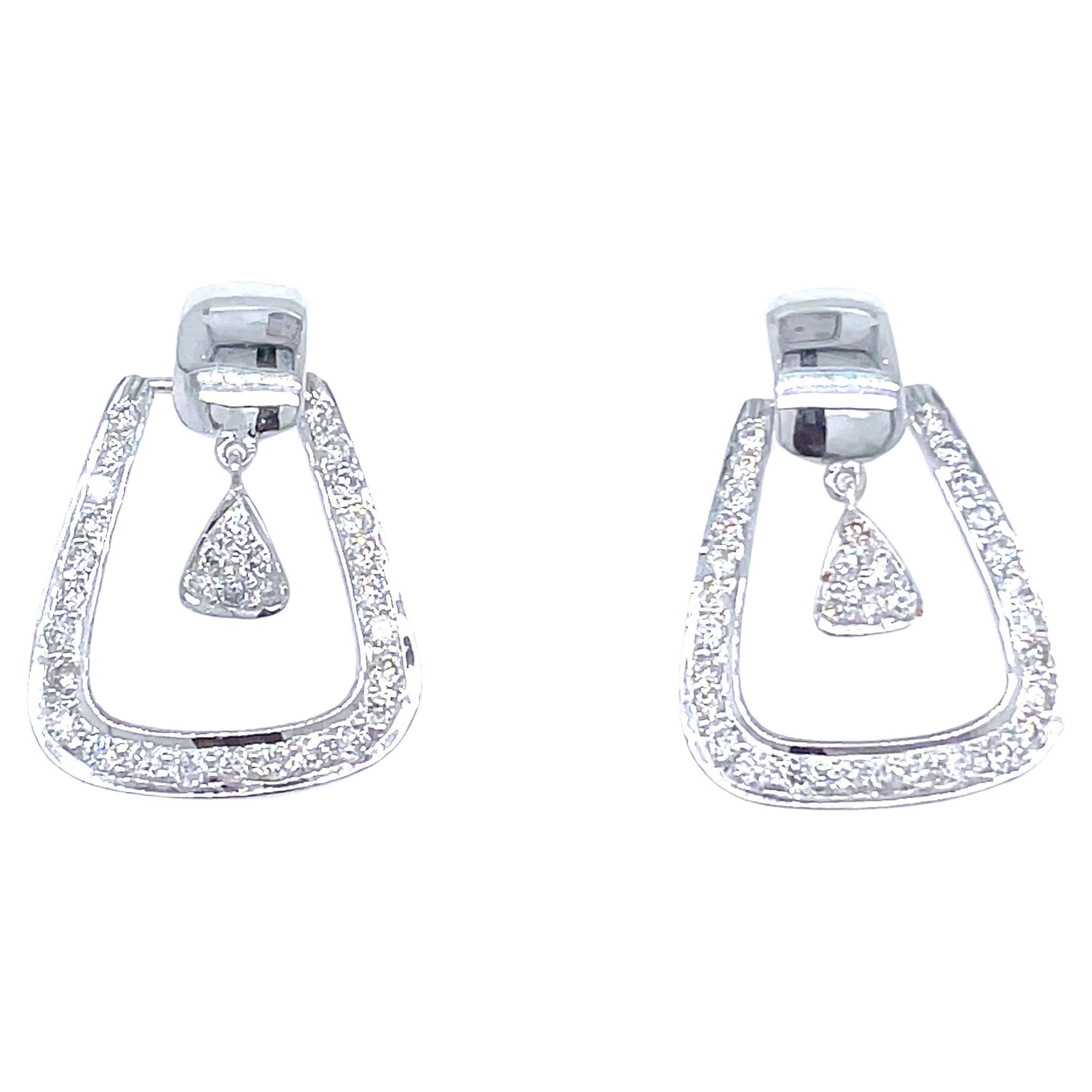14K Diamond Drop Earrings