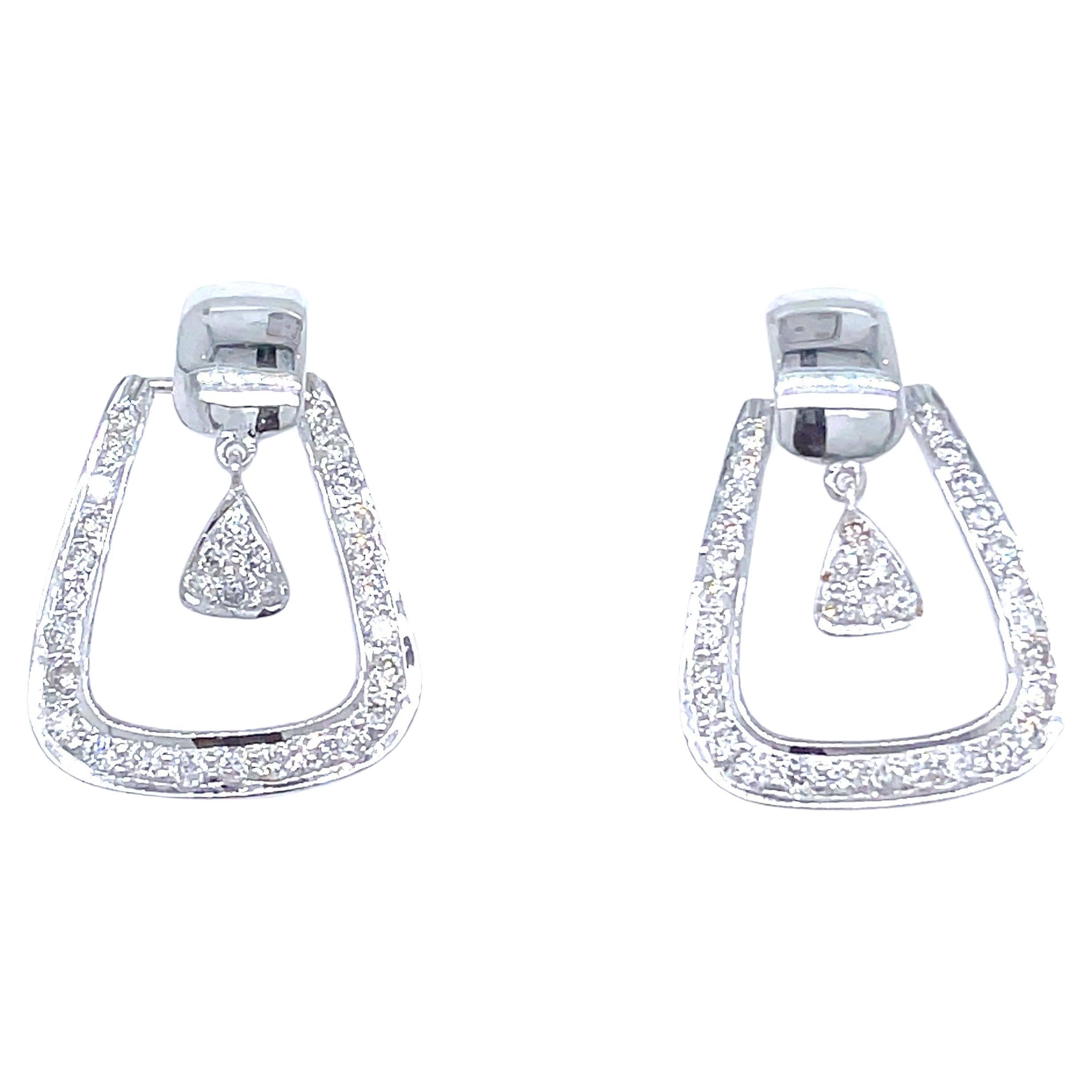 14K Diamant-Tropfen-Ohrringe 