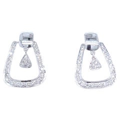 Boucles d'oreilles pendantes en diamant 14K 