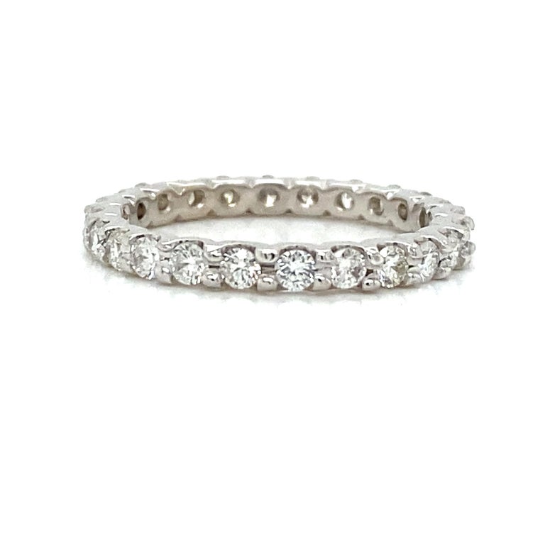 14k Diamond Eternity Band White Gold For Sale at 1stDibs