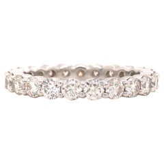 14K Diamond Eternity Band White Gold