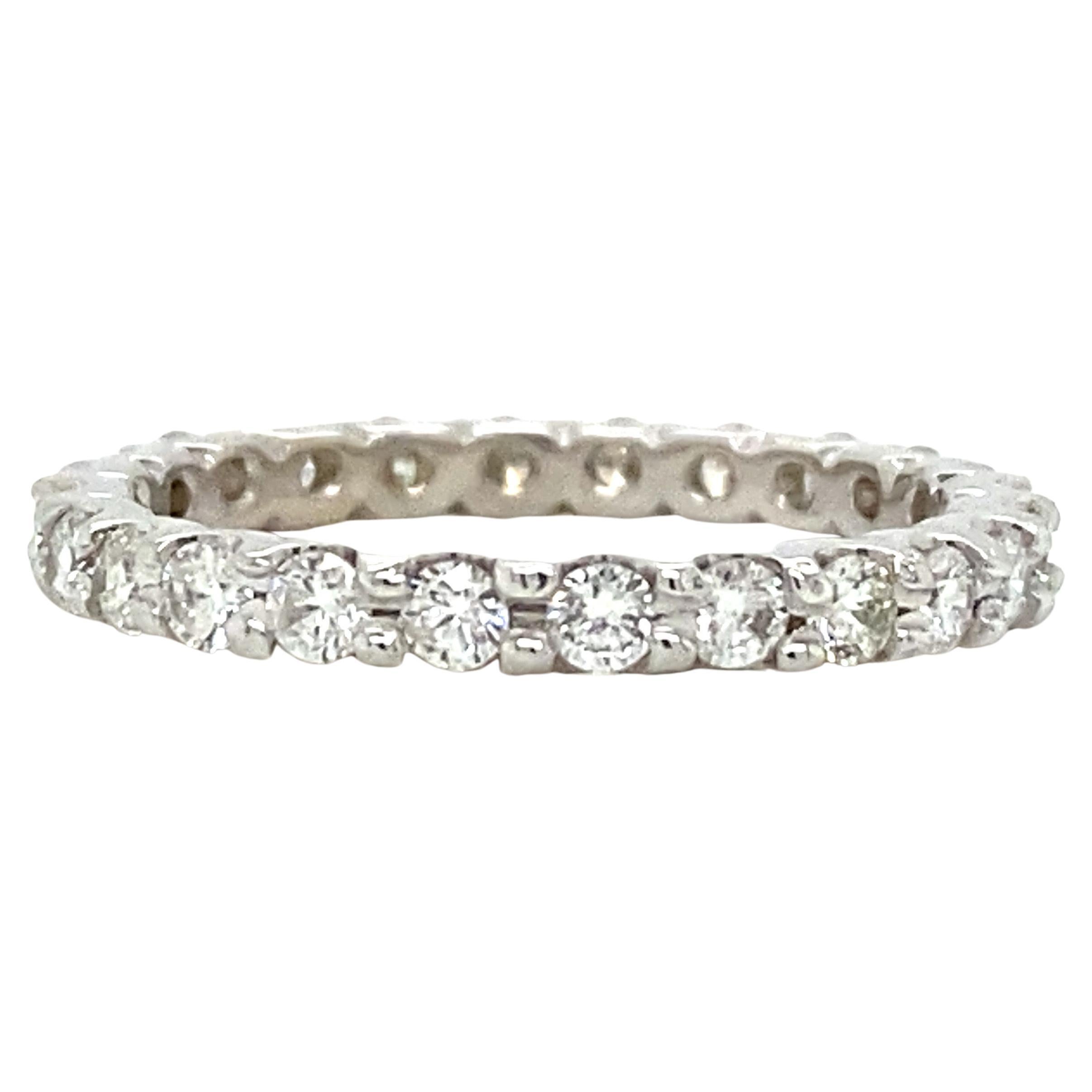 14k Diamond Eternity Band White Gold For Sale at 1stDibs