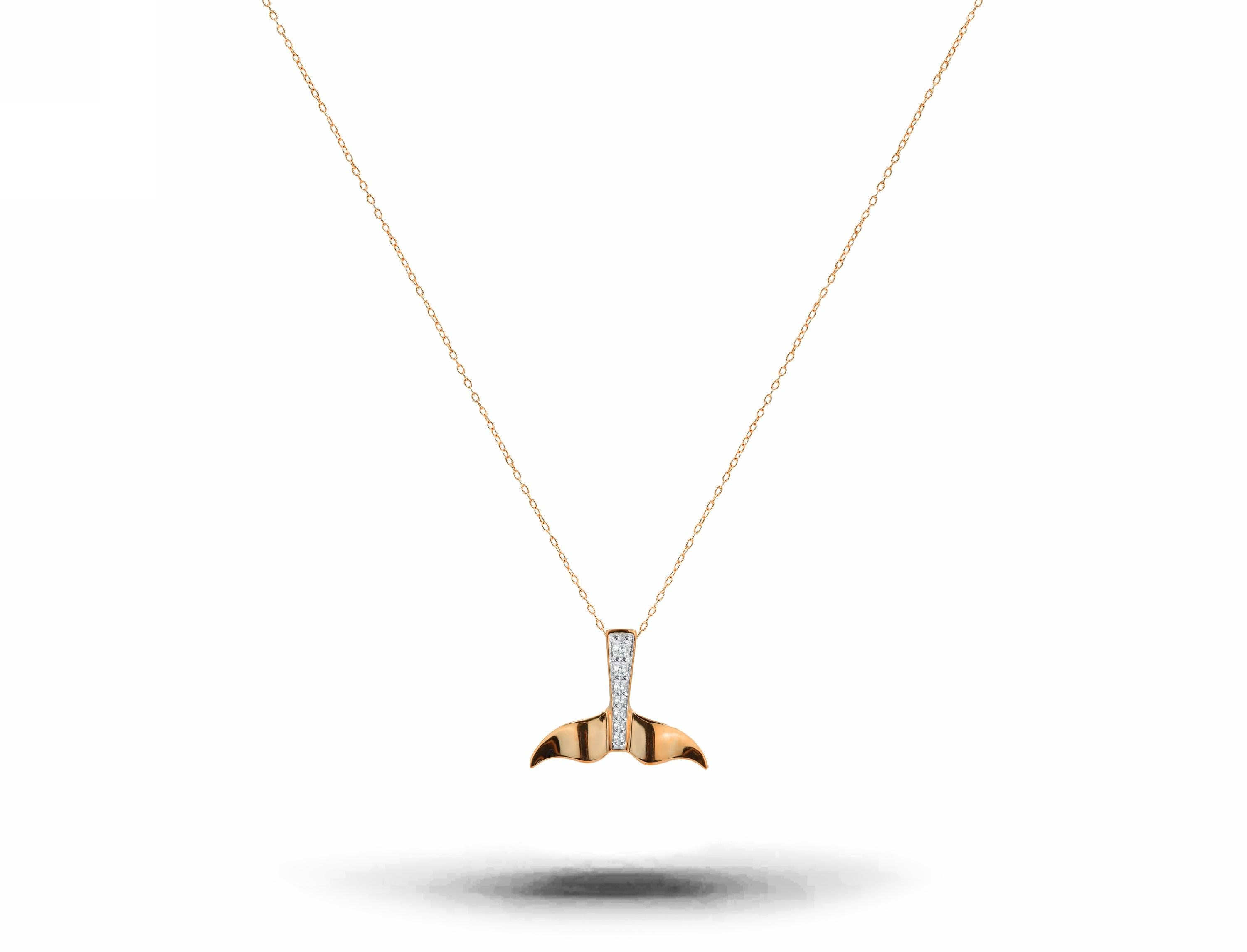 Collier queue de poisson en or massif 14k avec diamants Queue de baleine Queue de sirène Bijoux nautiques  Superposition de diamants Cadeau d'anniversaire de mariage délicat

Délicat collier à breloques en forme de queue de poisson avec diamant