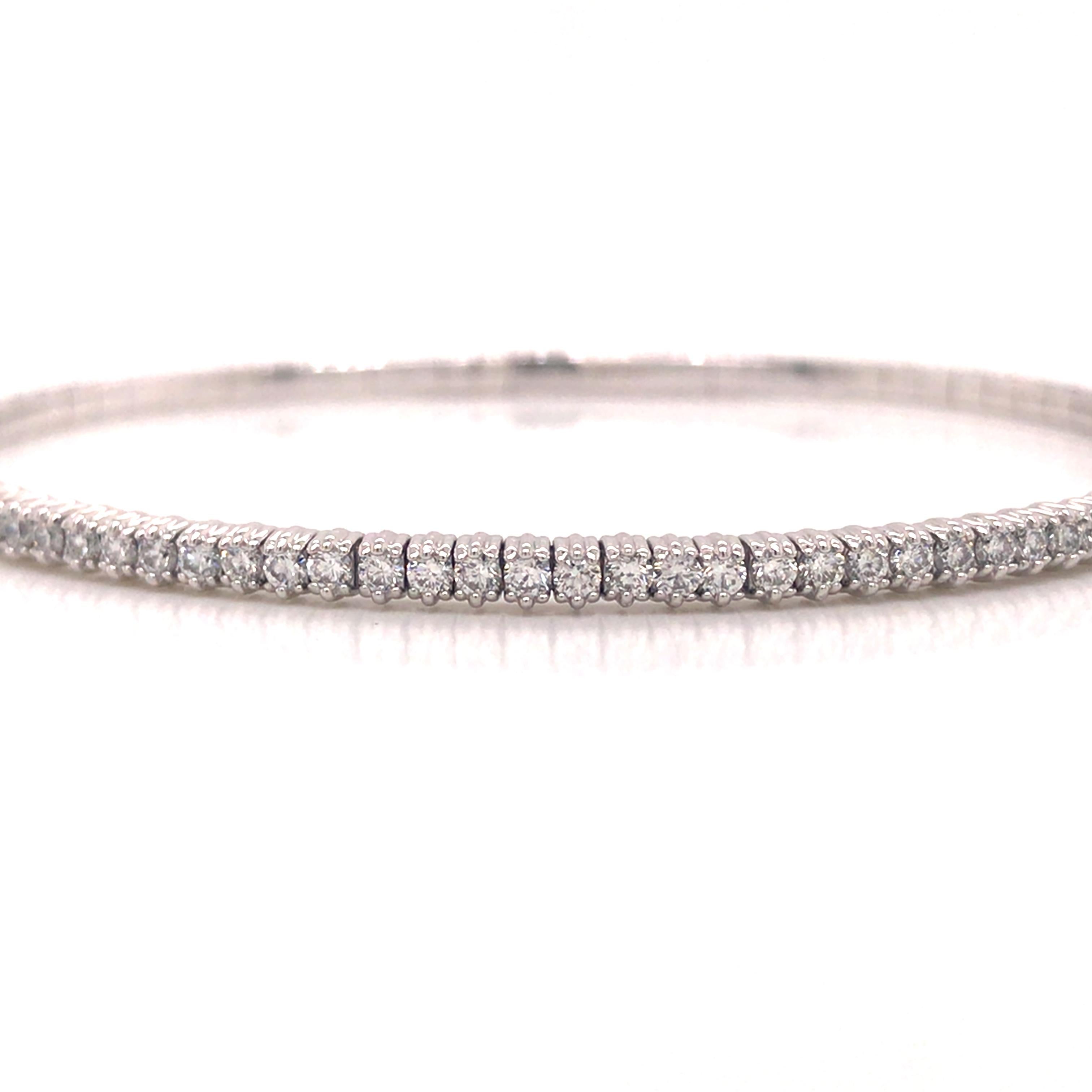 flexible diamond bangle bracelet