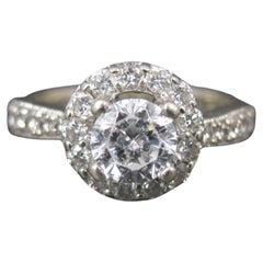14K Diamond Halo Engagement Ring Size 5.5 Finelli
