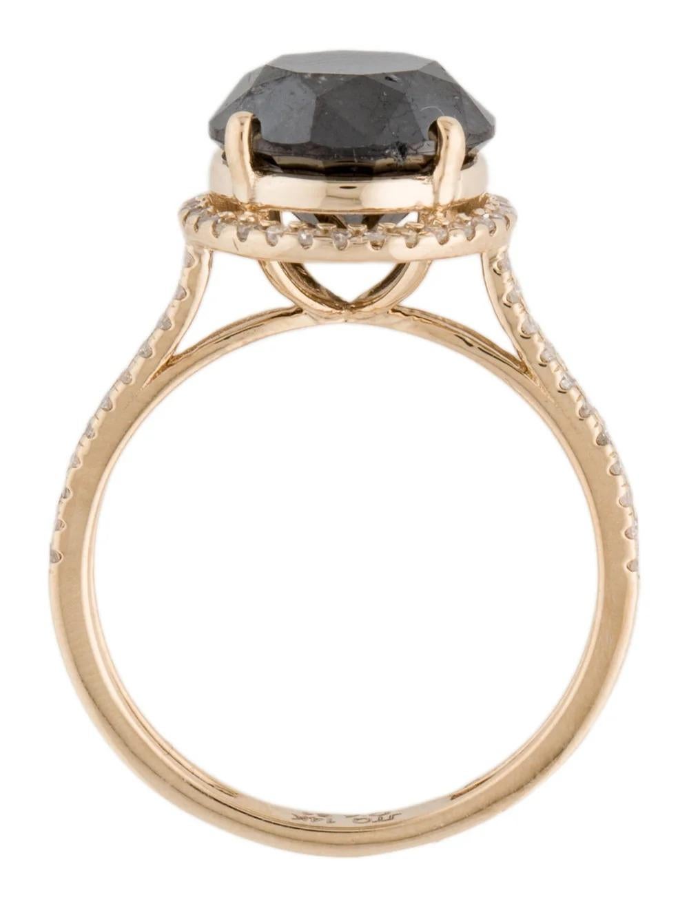 Women's 14K Diamond Halo Ring 4.38ctw - Size 6.75 - Fine Jewelry, Statement Piece