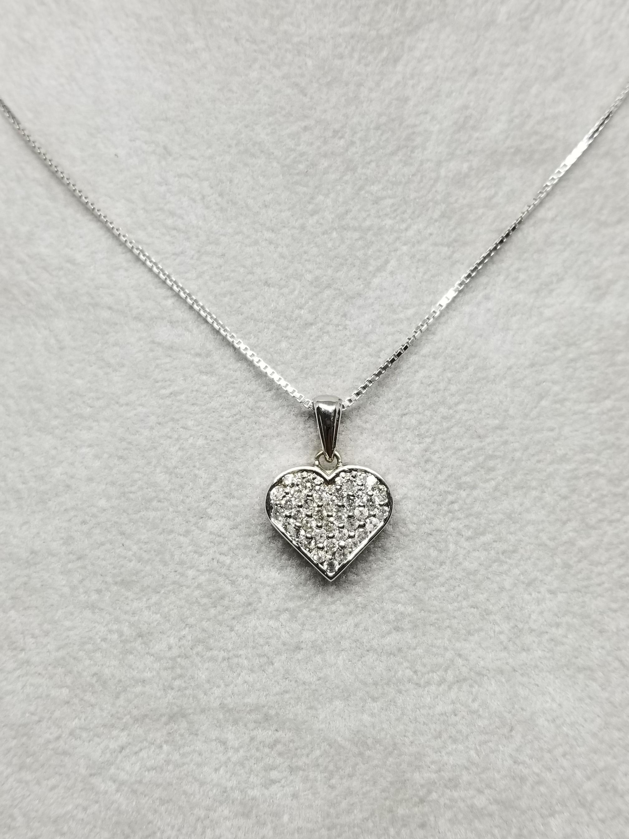 14 Karat Diamant-Herz (Art déco) im Angebot