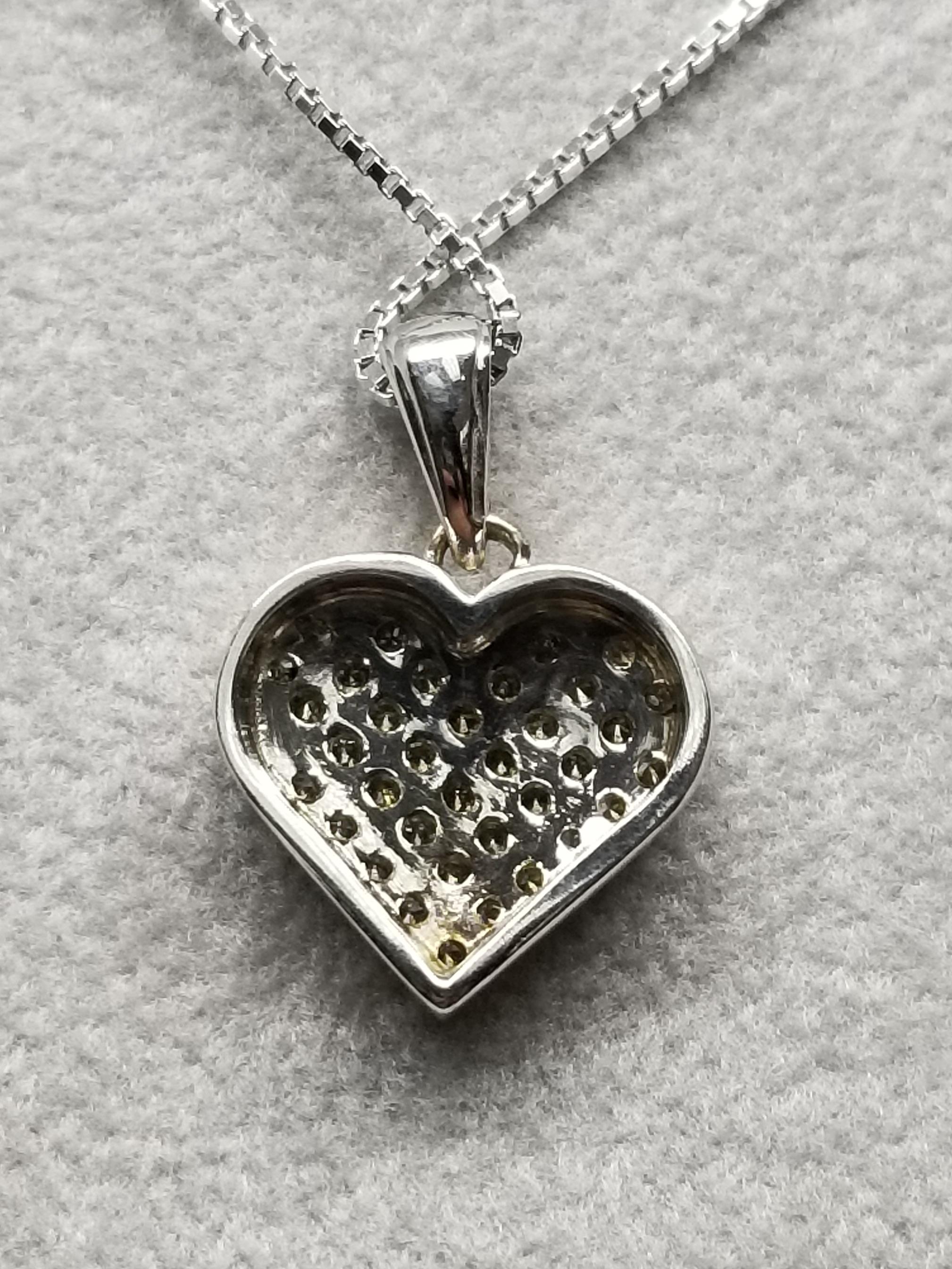 14 Karat Diamant-Herz für Damen oder Herren im Angebot