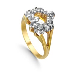 14 Karat Diamond Heart Ring Vintage