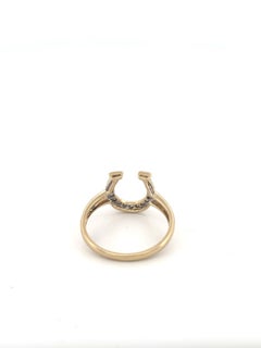 14k Diamond Horseshoe Ring