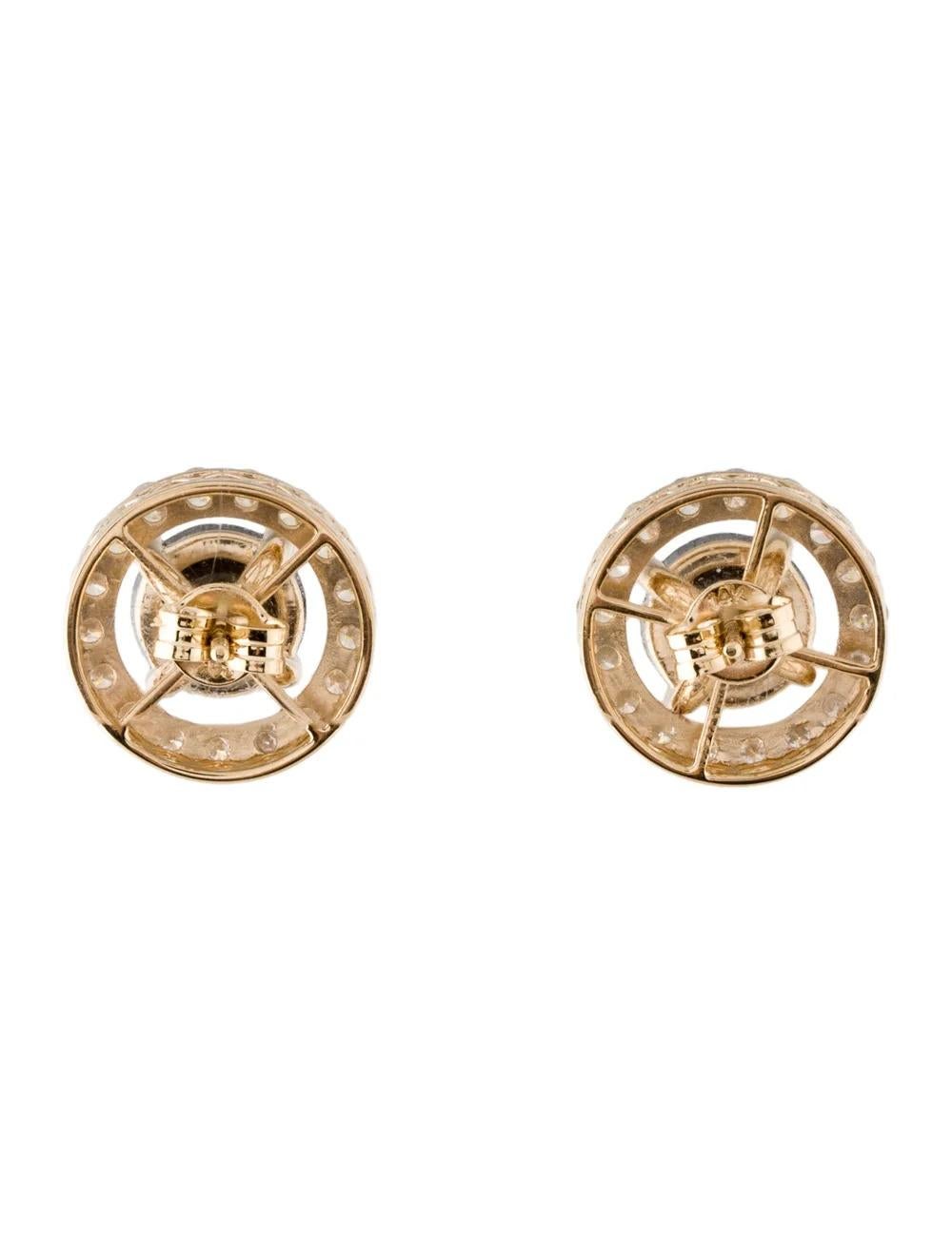 14K Diamond & Jacket Stud Earrings: Timeless Sparkle, Elegant Statement Jewelry In New Condition For Sale In Holtsville, NY
