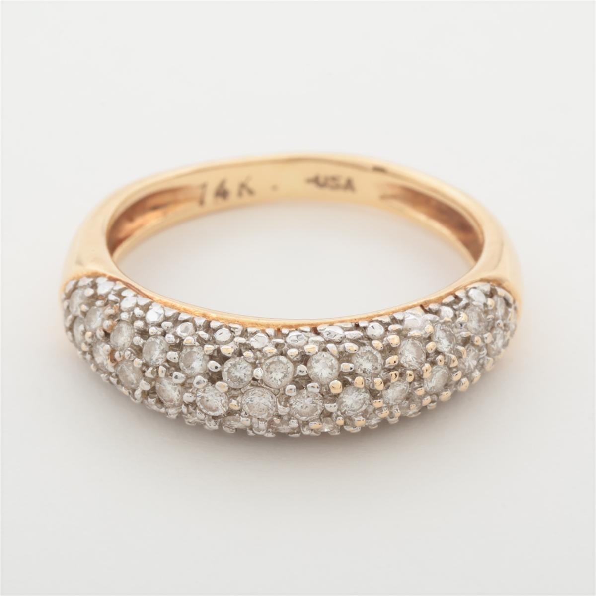 Schöne 14k Gelbgold Diamond Encrusted Band.

Breite Bombe mit Pave-Set-Diamanten.

geschätzte 1/2ctw+ an Diamanten
3,1 Gramm Gesamtgewicht
5 mm Breite
Größe 5 Ring Can be sized, bitte anfragen