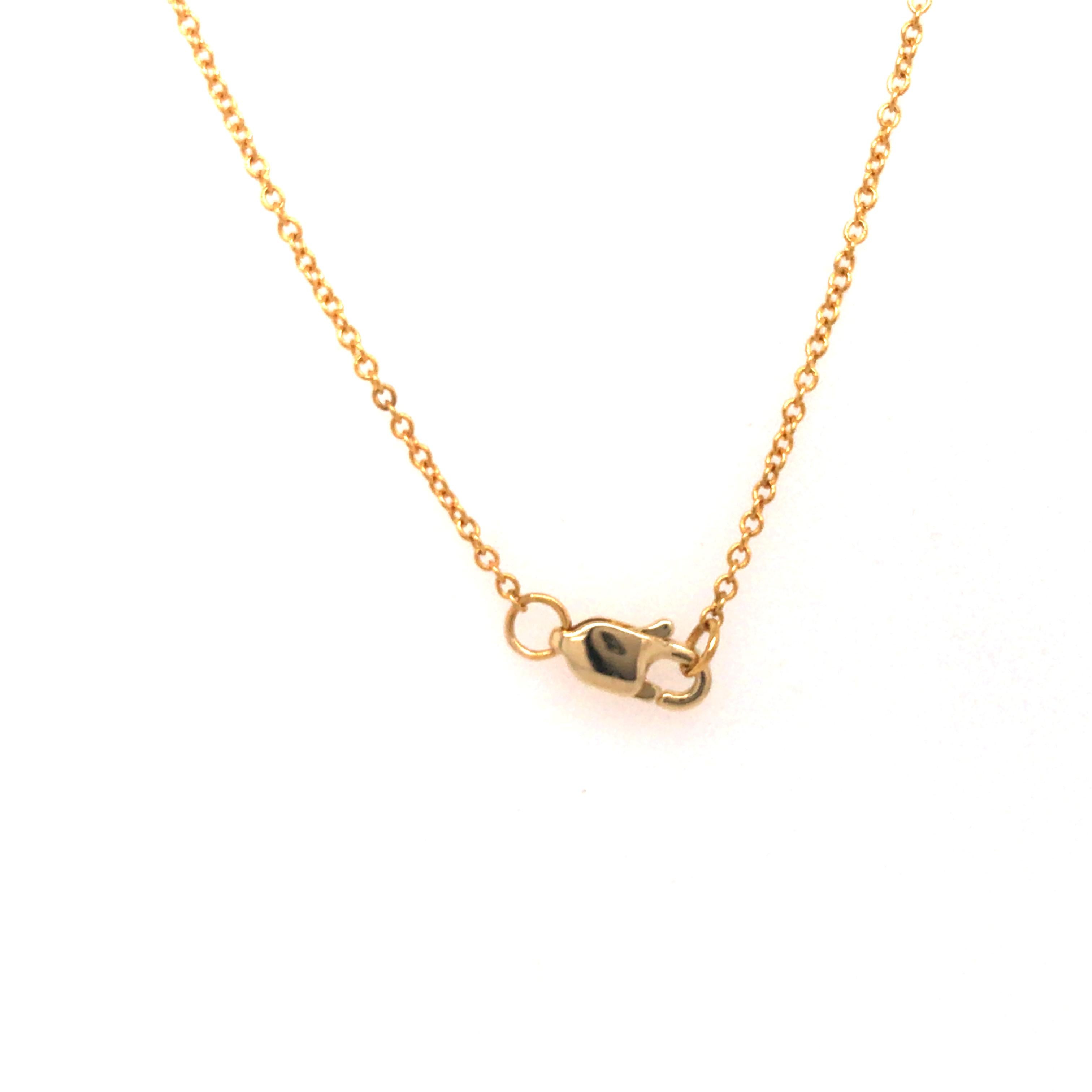 14K Diamant Pave Schmetterling Anhänger Halskette Gelbgold im Angebot 1