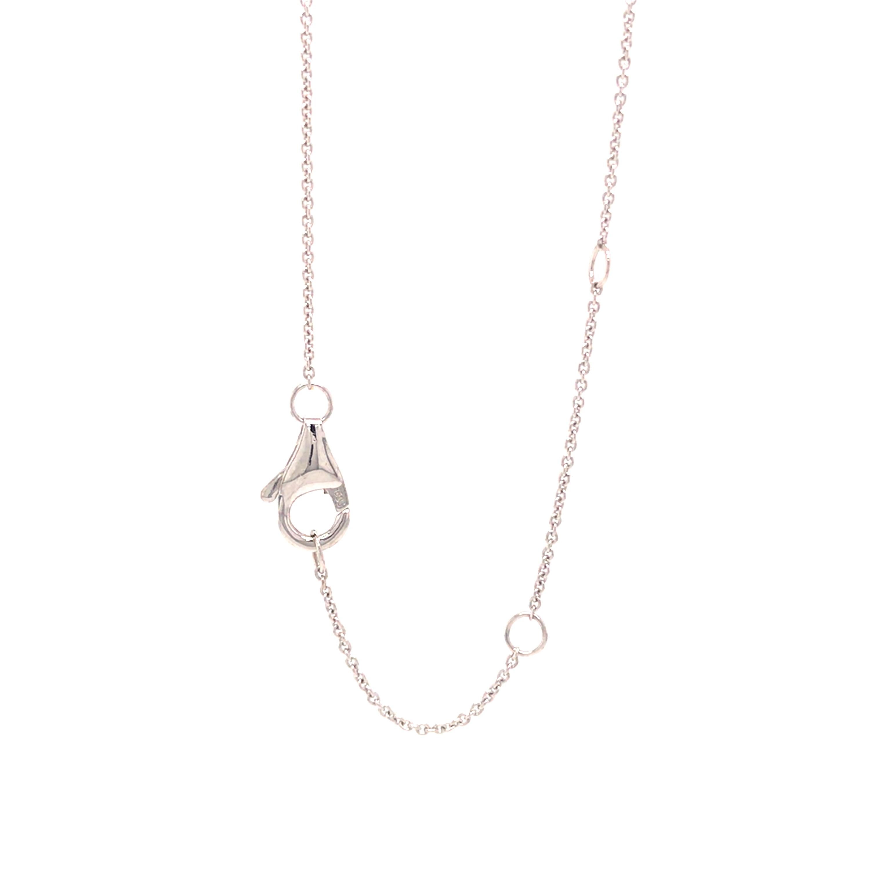 Halskette mit Herz aus Weißgold, Pavé-Diamant, 18 Karat 1