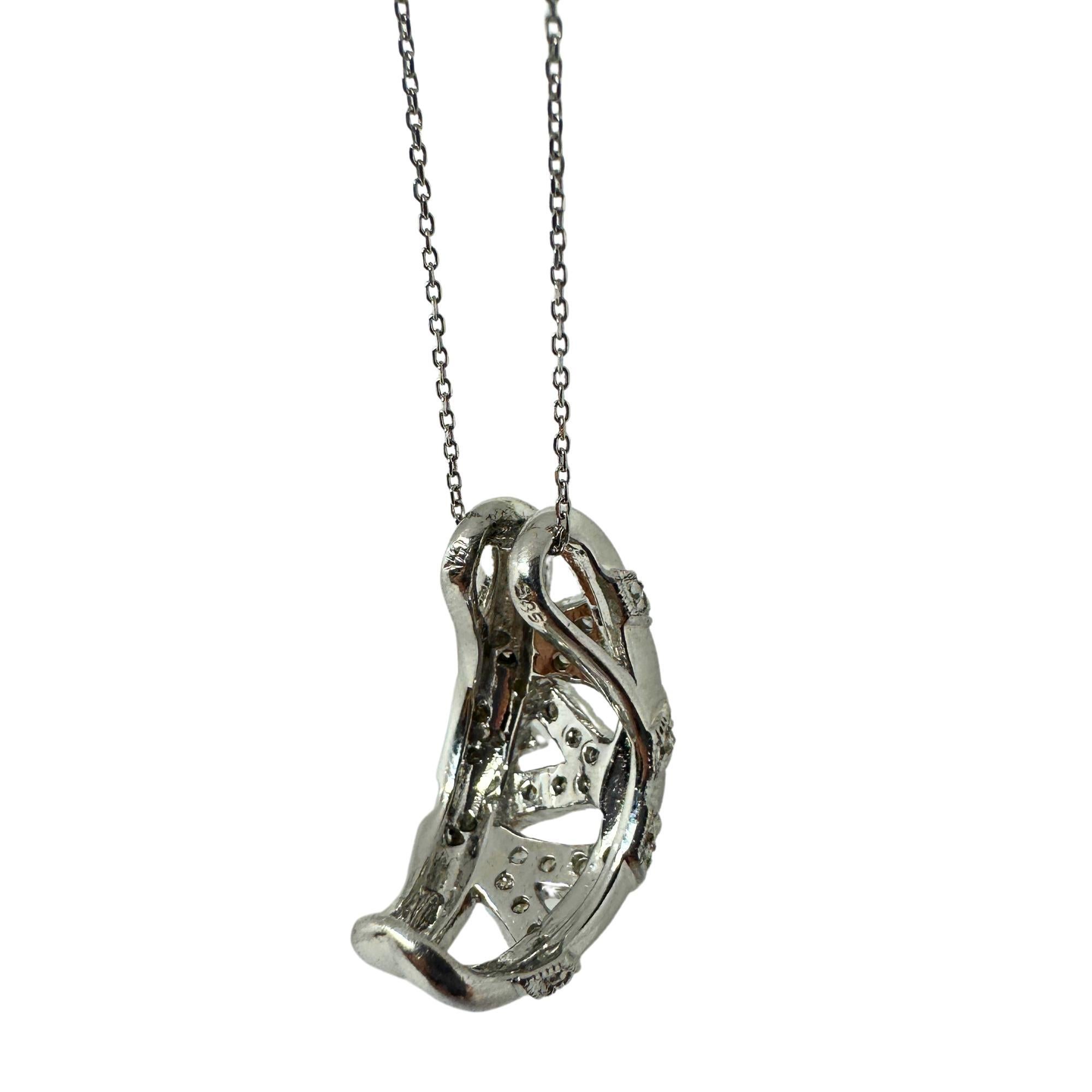 Collana con diamante 14k In condizioni buone in vendita a New York, NY