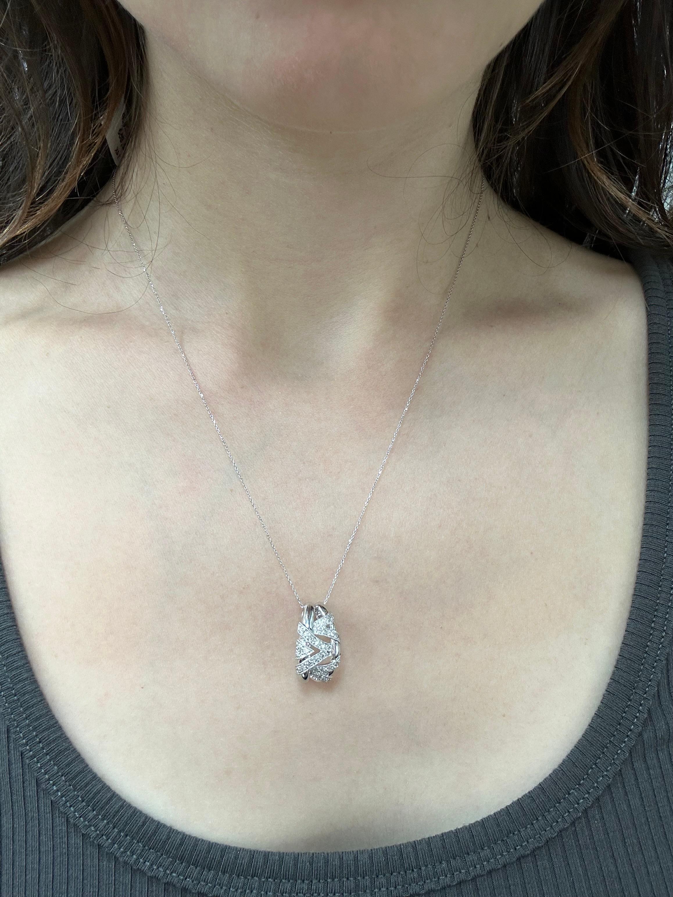 Collana con diamante 14k in vendita 2