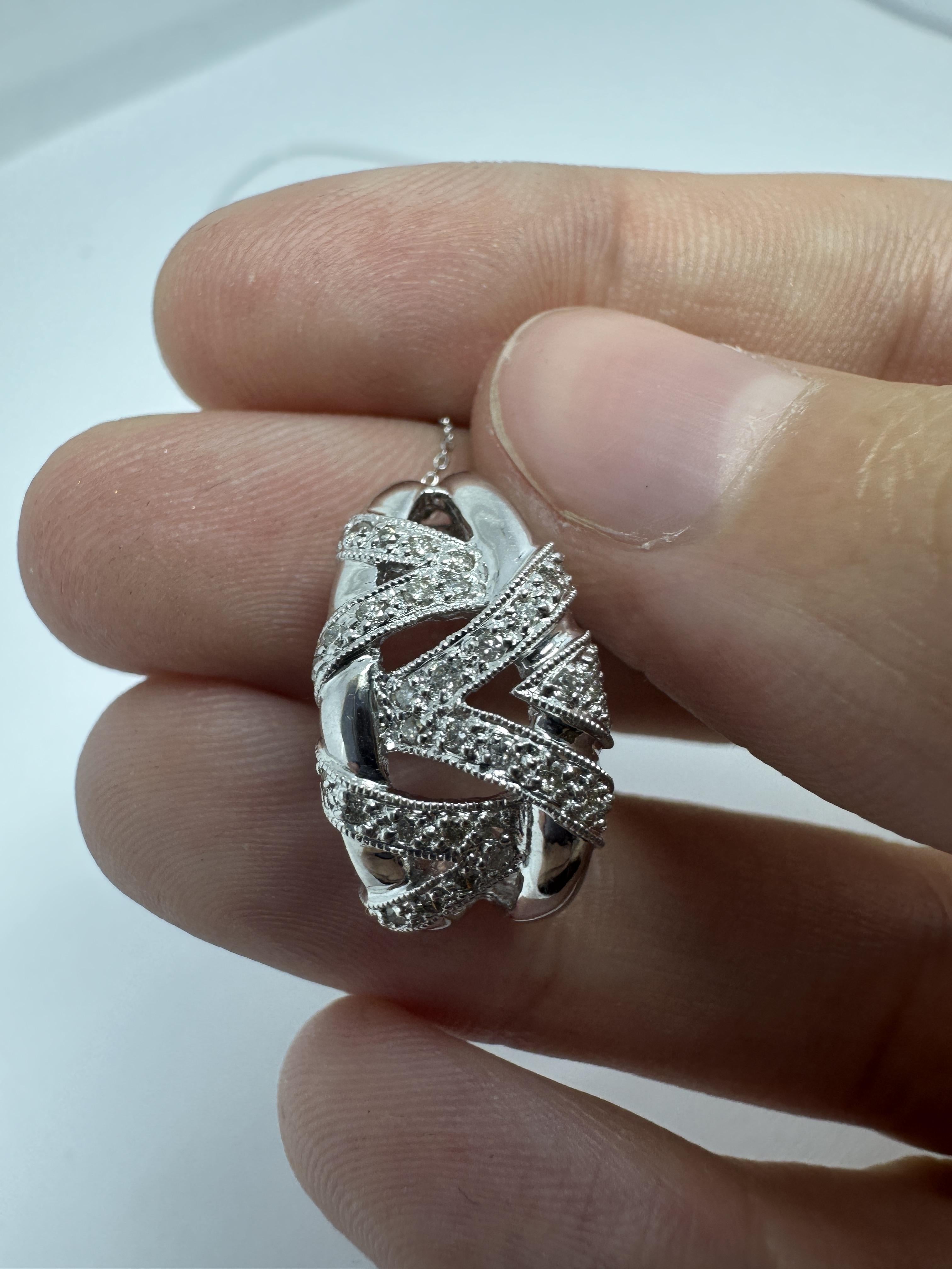 Collana con diamante 14k in vendita 3