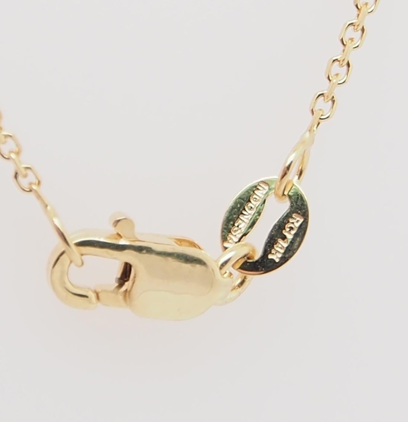 14 Karat Diamond Pendant Necklace Yellow Gold 0.40 Carat For Sale 1