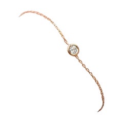 Bracelet en diamants taille ronde brillants de 3,2 mm de 14 carats