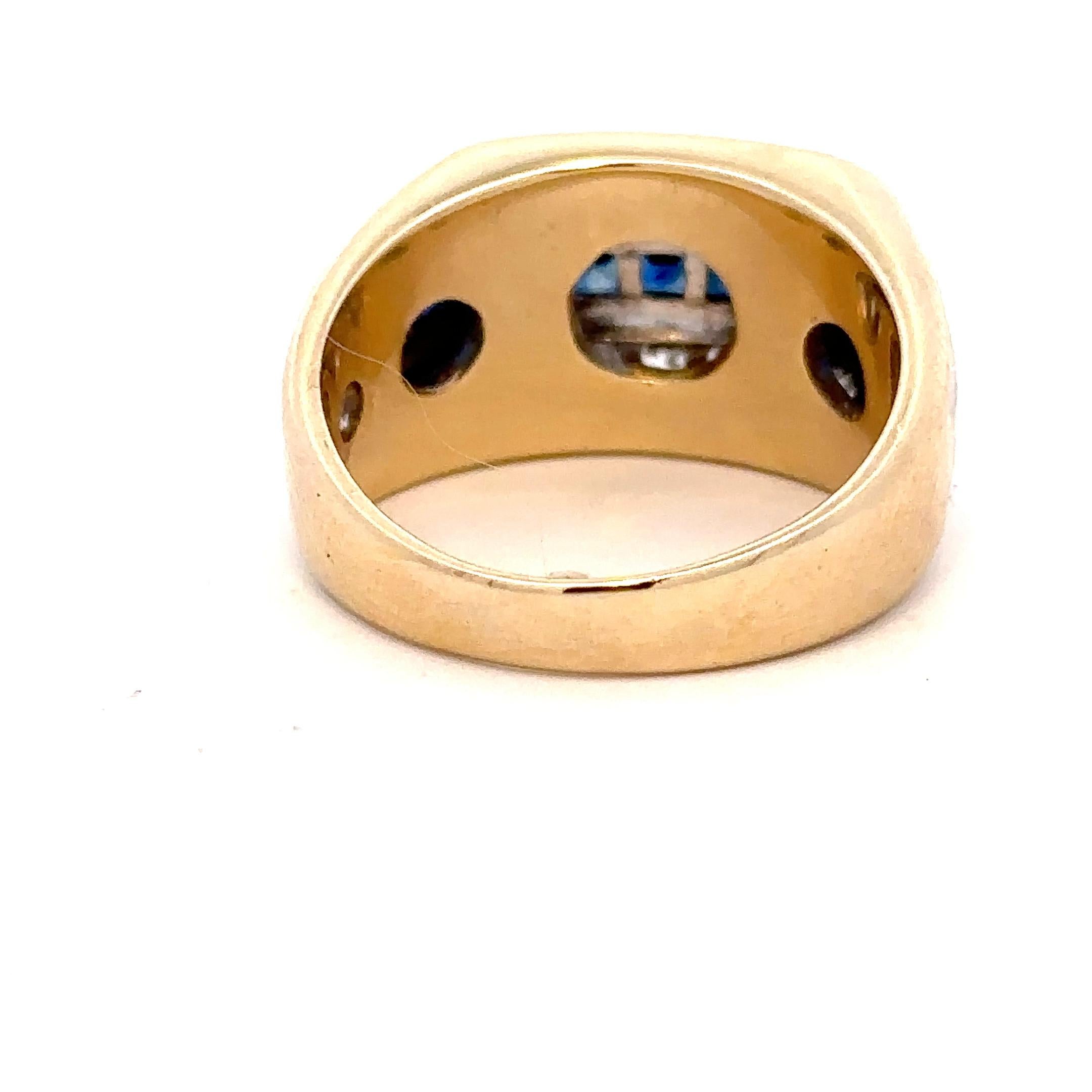 14k Diamond Sapphire Ring 1
