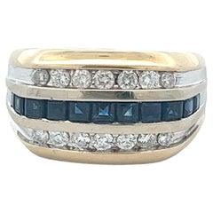 14k Diamond Sapphire Ring