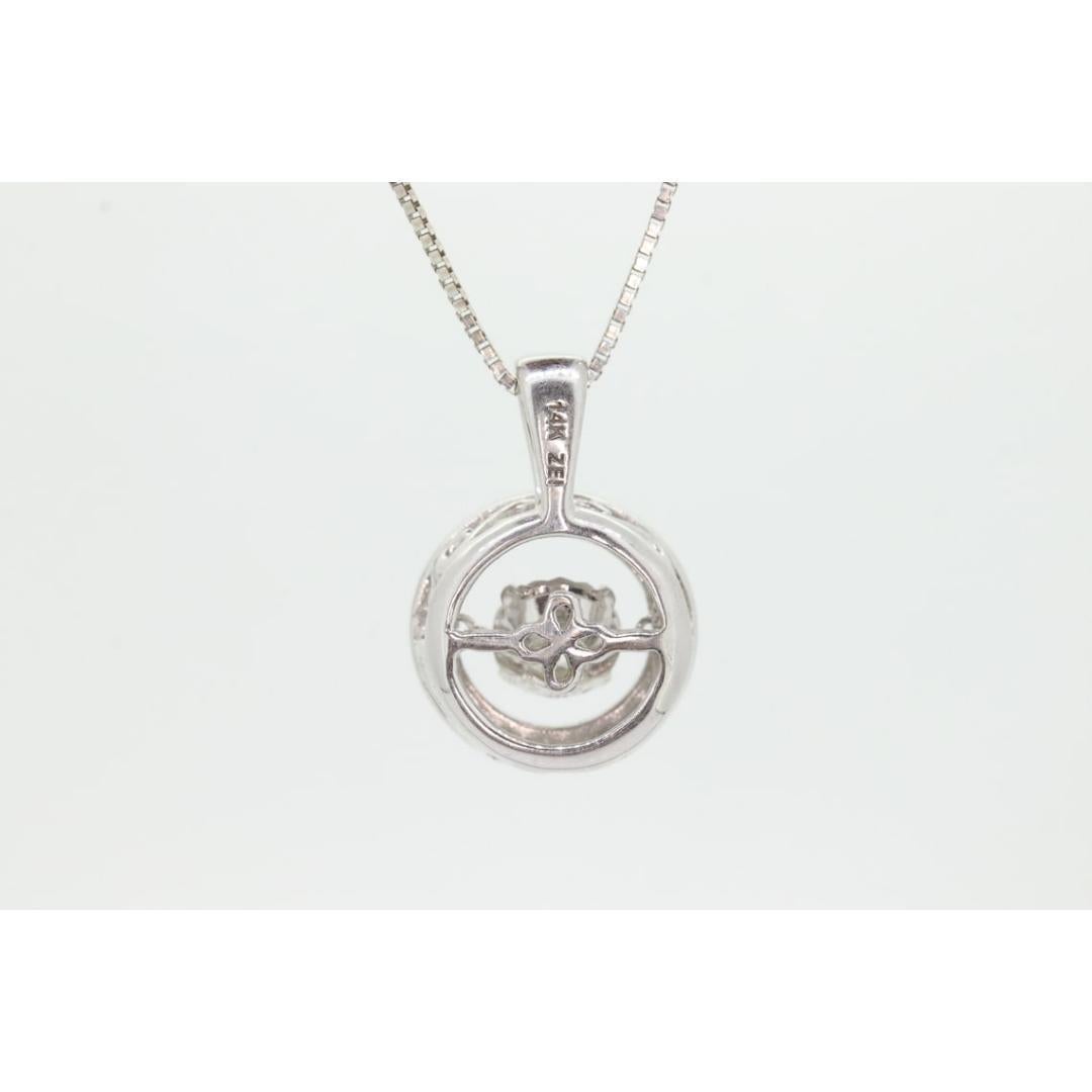 Colgante Halo Solitario de Diamantes 14k. Colgante Diamante Feliz. Total 1ctw Diamante en Bueno estado para la venta en Port Charlotte, FL