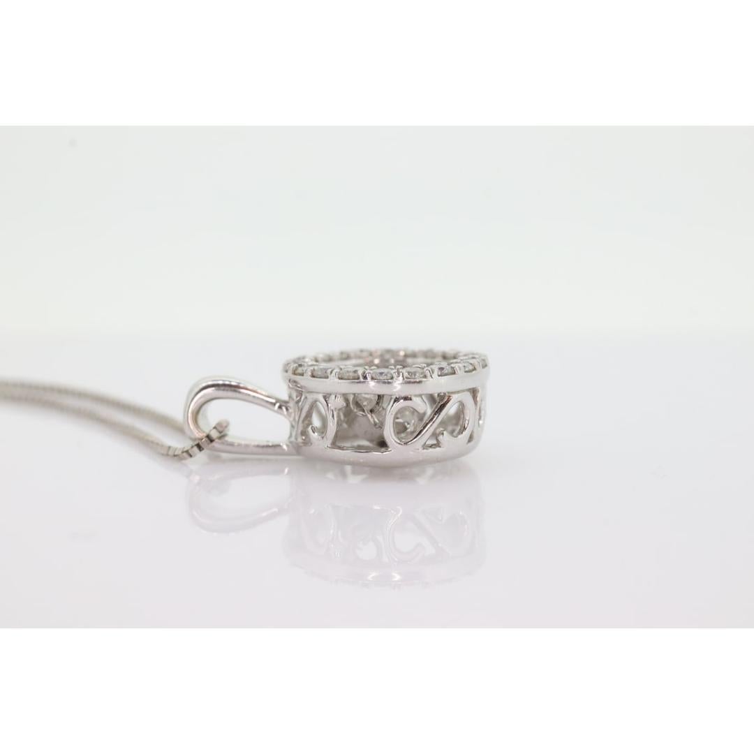 De las mujeres Colgante Halo Solitario de Diamantes 14k. Colgante Diamante Feliz. Total 1ctw Diamante en venta
