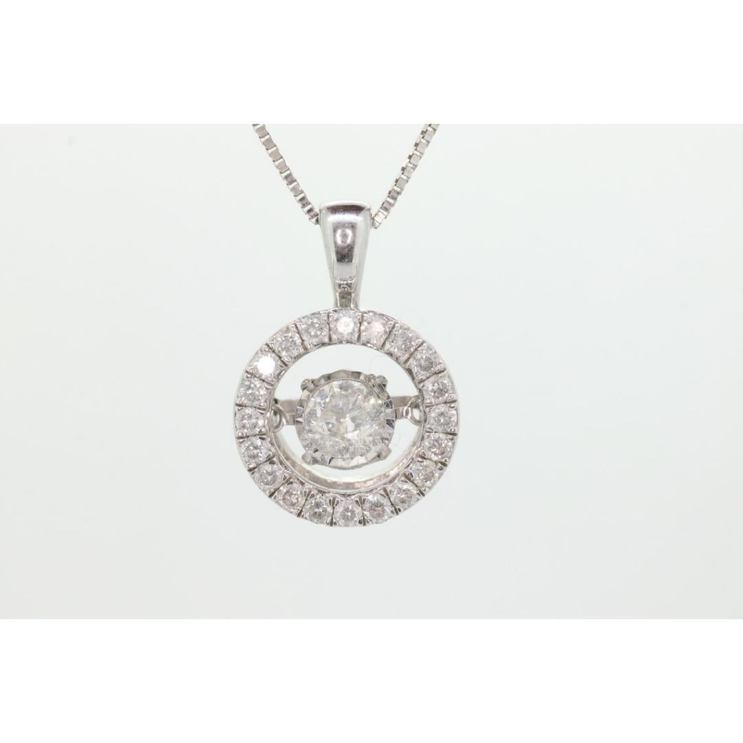 Colgante Halo Solitario de Diamantes 14k. Colgante Diamante Feliz. Total 1ctw Diamante en venta 4