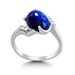 14 Karat Diamond Star Sapphire Ring