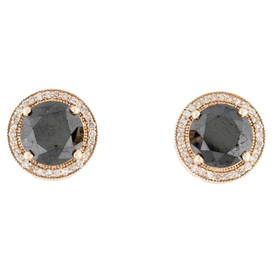 14K Diamond Stud Earrings 5.48ctw - Timeless & Elegant Statement Jewelry For Sale
