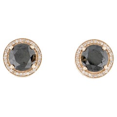 14K Diamond Stud Earrings 5.48ctw - Timeless & Elegant Statement Jewelry