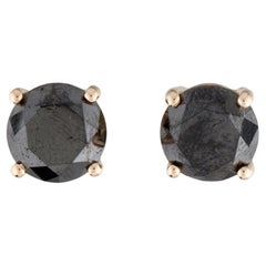 Clous d'oreilles en diamant 14 carats 6,72 ctw - Superbe pièce de joaillerie, pierre précieuse élégante