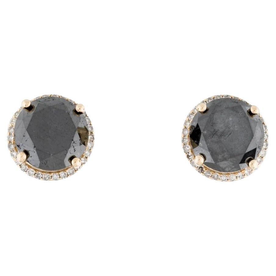 14K Diamond Stud Earrings - 7.46ctw - Timeless &  Elegant Statement Jewelry For Sale