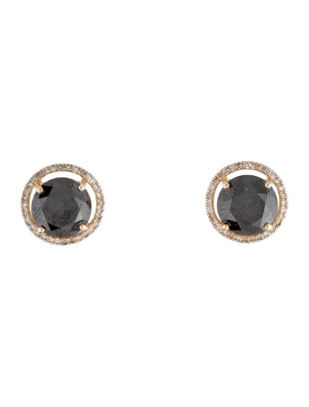 Elevate your style with these stunning 14K Yellow Gold Diamond Stud Earrings. Crafted to perfection, these earrings feature a captivating combination of round brilliant diamonds, exuding timeless elegance and sophistication.

Specifications:

*