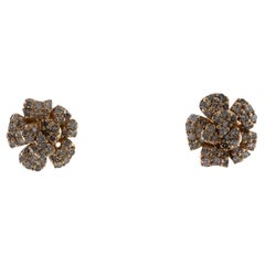 14K Boucles d'oreilles diamant - Elegance Classic en or jaune, 0.63 carats