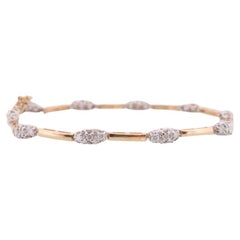14k Diamond Tennis Bracelet 14k 3 Stone round diamond Tennis bracelet. 7g 7.25in