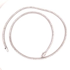 Collana Tennis con diamanti in oro bianco 14K