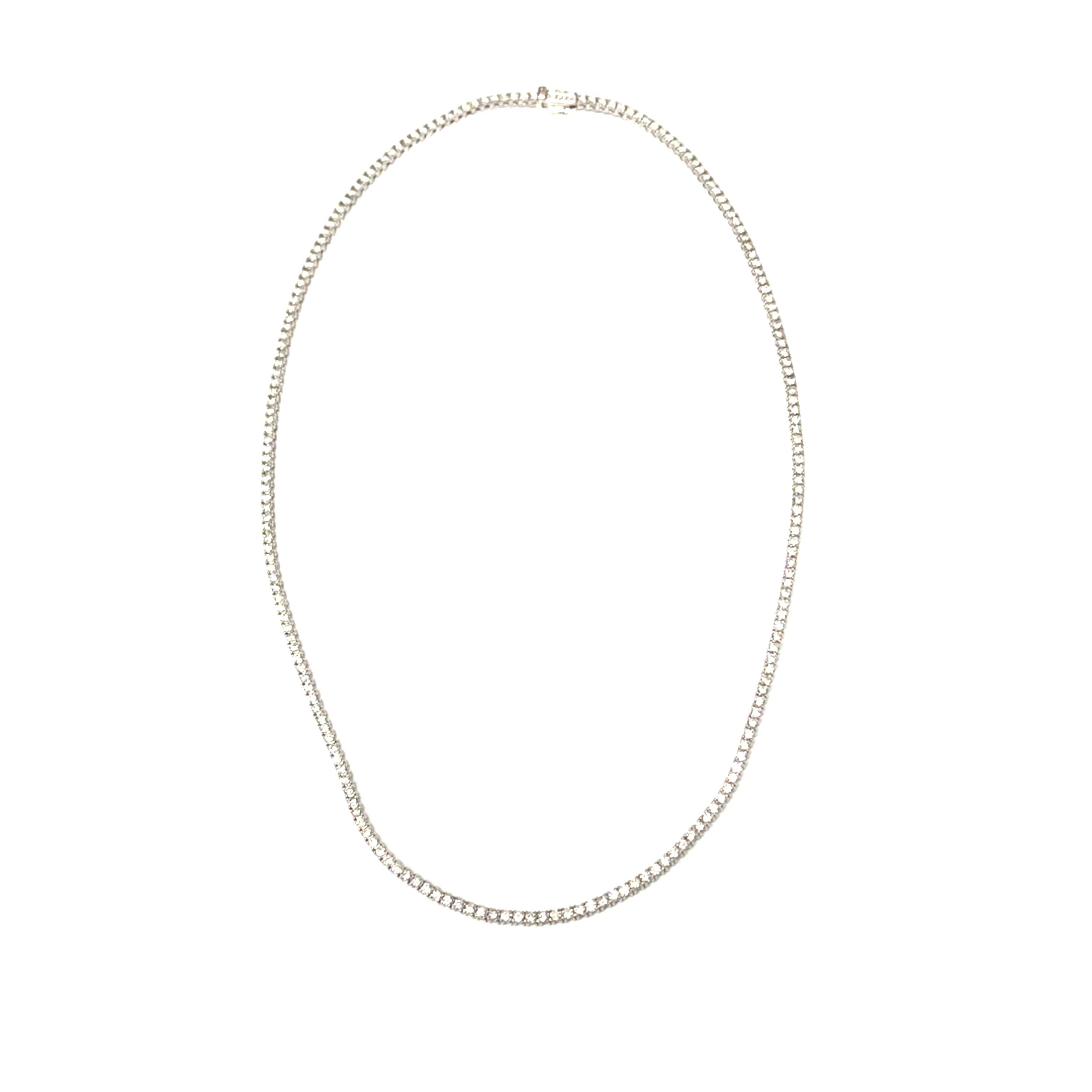 tennis necklace argint