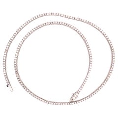 Collana Tennis con diamanti in oro bianco 14K