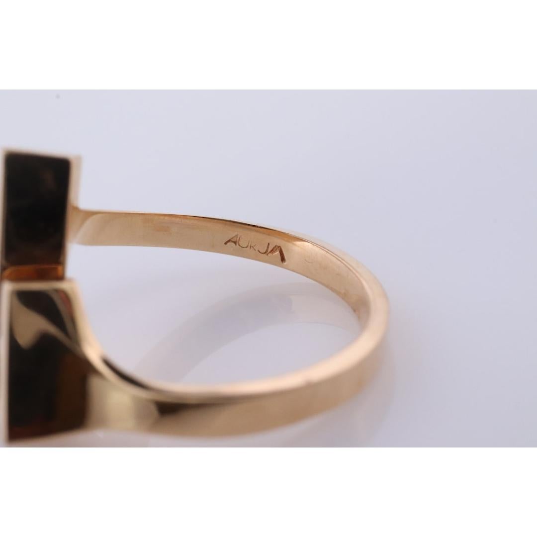 14k diamond tension set Eternity bypass ring. 14k Diamond Graduating infinity For Sale 2