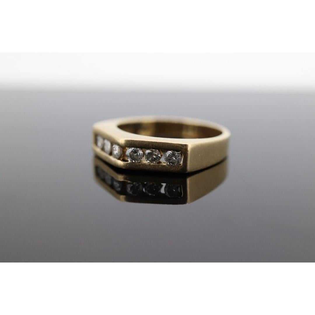 Round Cut 14k diamond tension set Eternity ring. 14k Diamond channel infinity chevron