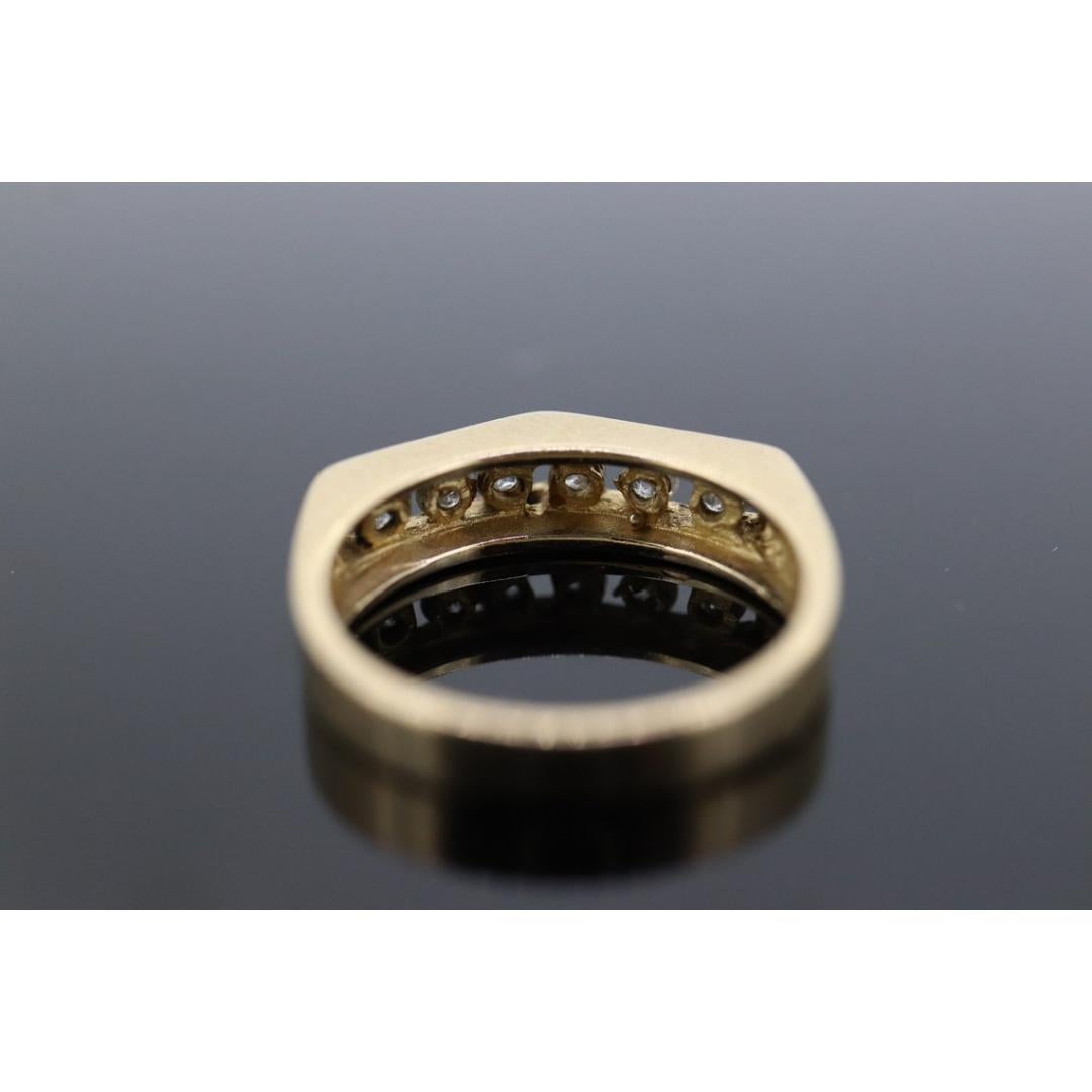 14k diamond tension set Eternity ring. 14k Diamond channel infinity chevron 4