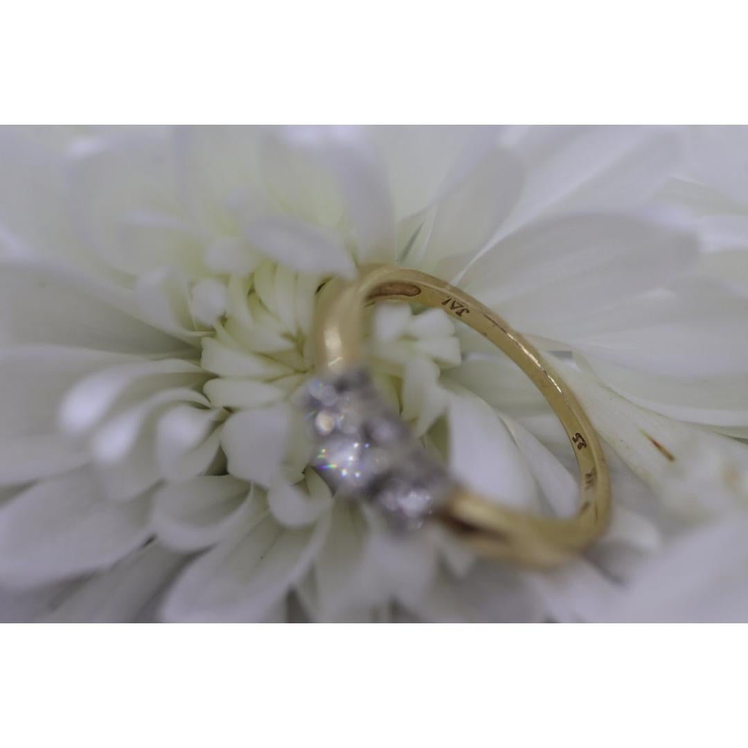 14k Diamond trio ring. 3 stone Diamond .36tcws Ring. Engagement Ring. Solitaire For Sale 1