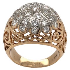 14K Kuppel-Cluster-Diamant-Ring 1,25ctw