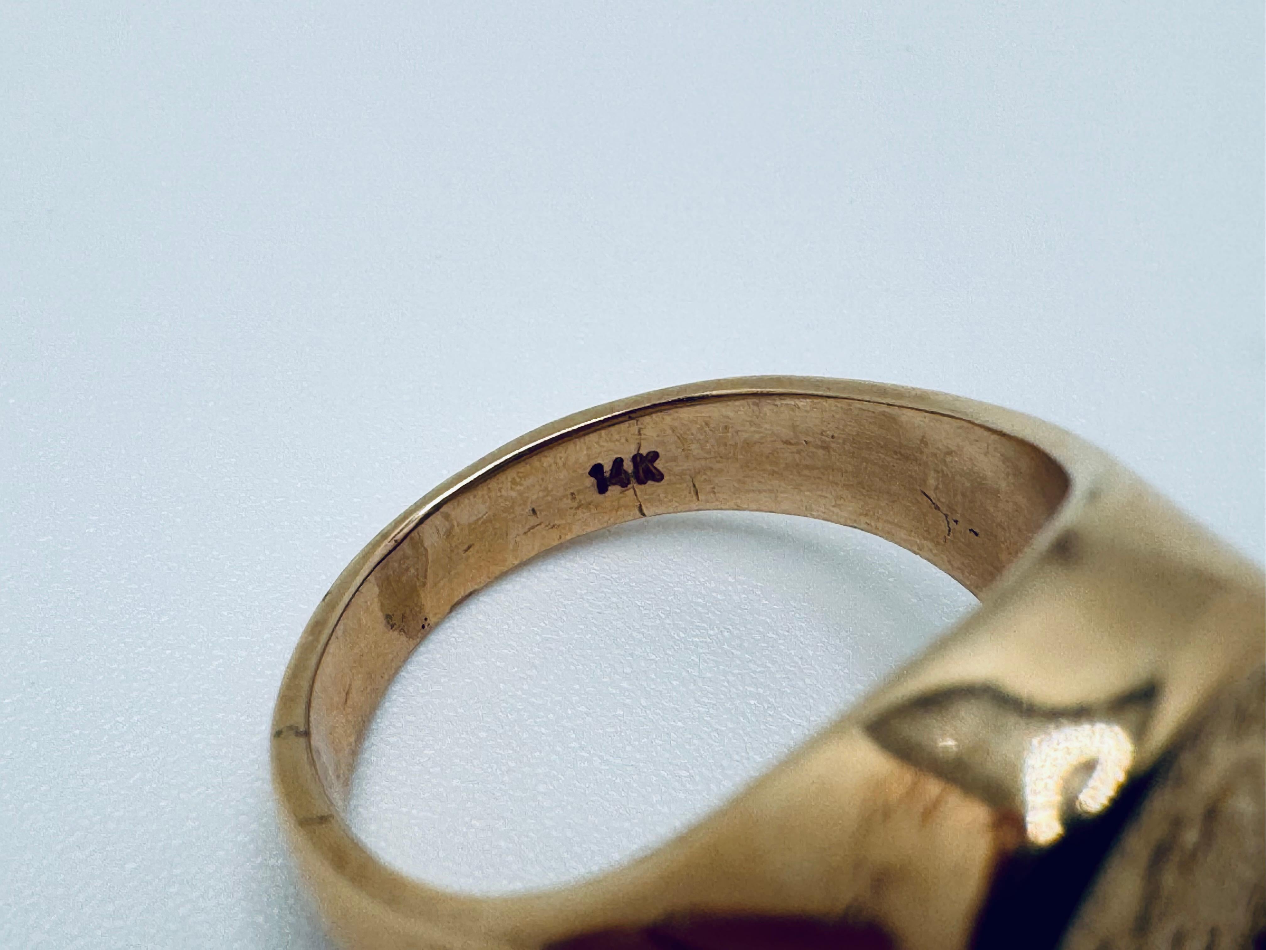 Femenino o masculino Anillo Dos Pesos 14K Moneda Mexicana en venta