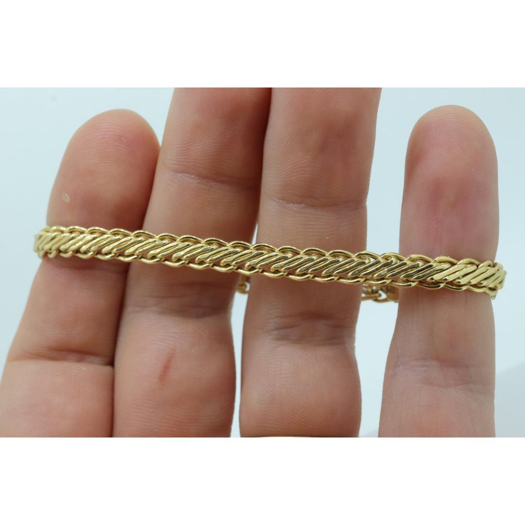 14k Double link Weave Kettenarmband. 14k Spezialität Gliederarmband ITALY. 5