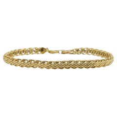 14k Double link Weave Kettenarmband. 14k Spezialität Gliederarmband ITALY.