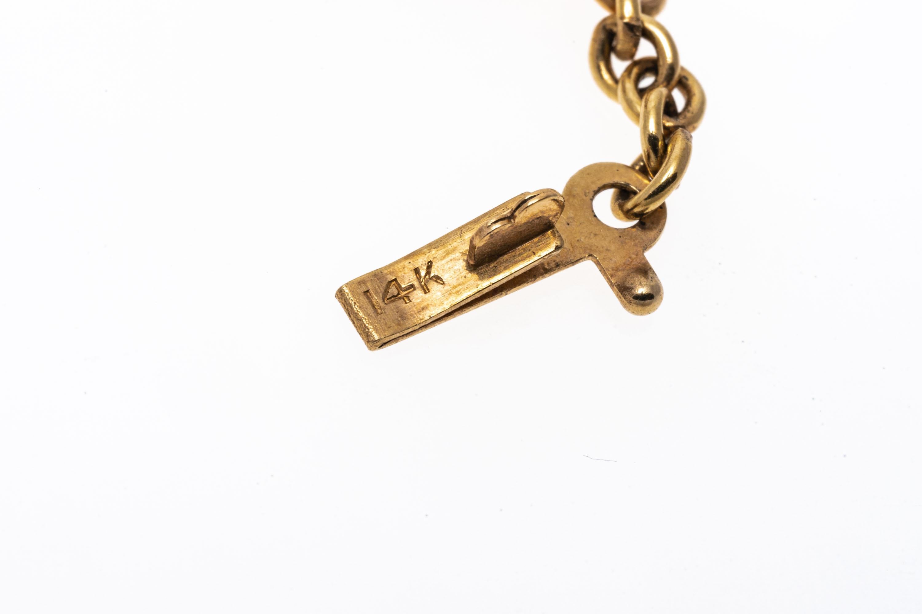 Collier à maillons allongés et panthère en 14 carats avec accents de diamants 4